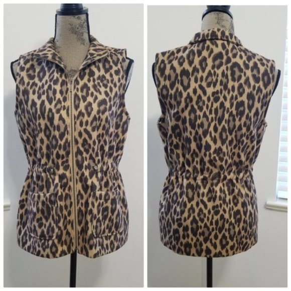 Chico's leapard print vest - Picture 1 of 7